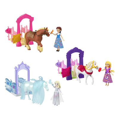 Set de juego de princesas Disney con princesa y caballo.
