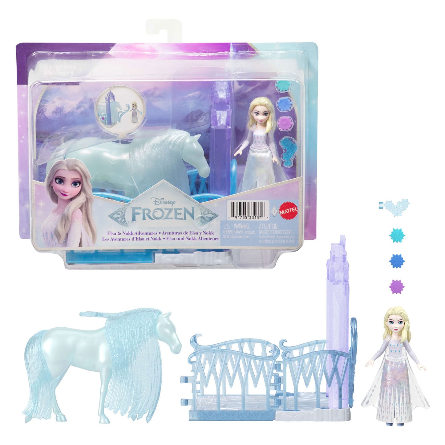 Set de juego de princesas Disney con princesa y caballo.