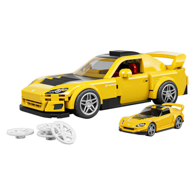 Hot Wheels Brick Shop Speed ​​Series 2007 Honda S2000 1:32 Juego de construcción - 257 piezas.