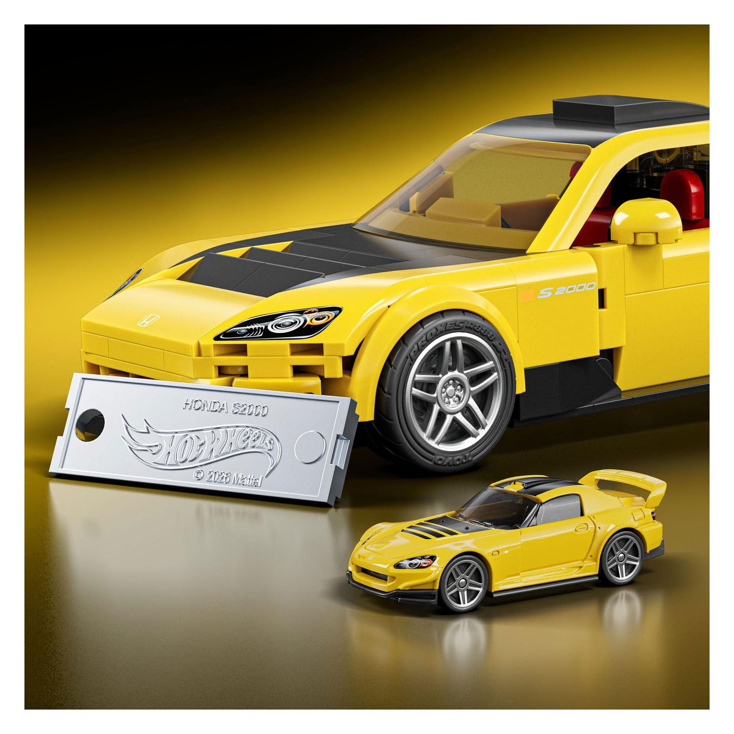 Hot Wheels Brick Shop Speed ​​Series 2007 Honda S2000 1:32 Set da costruzione - 257 pezzi.