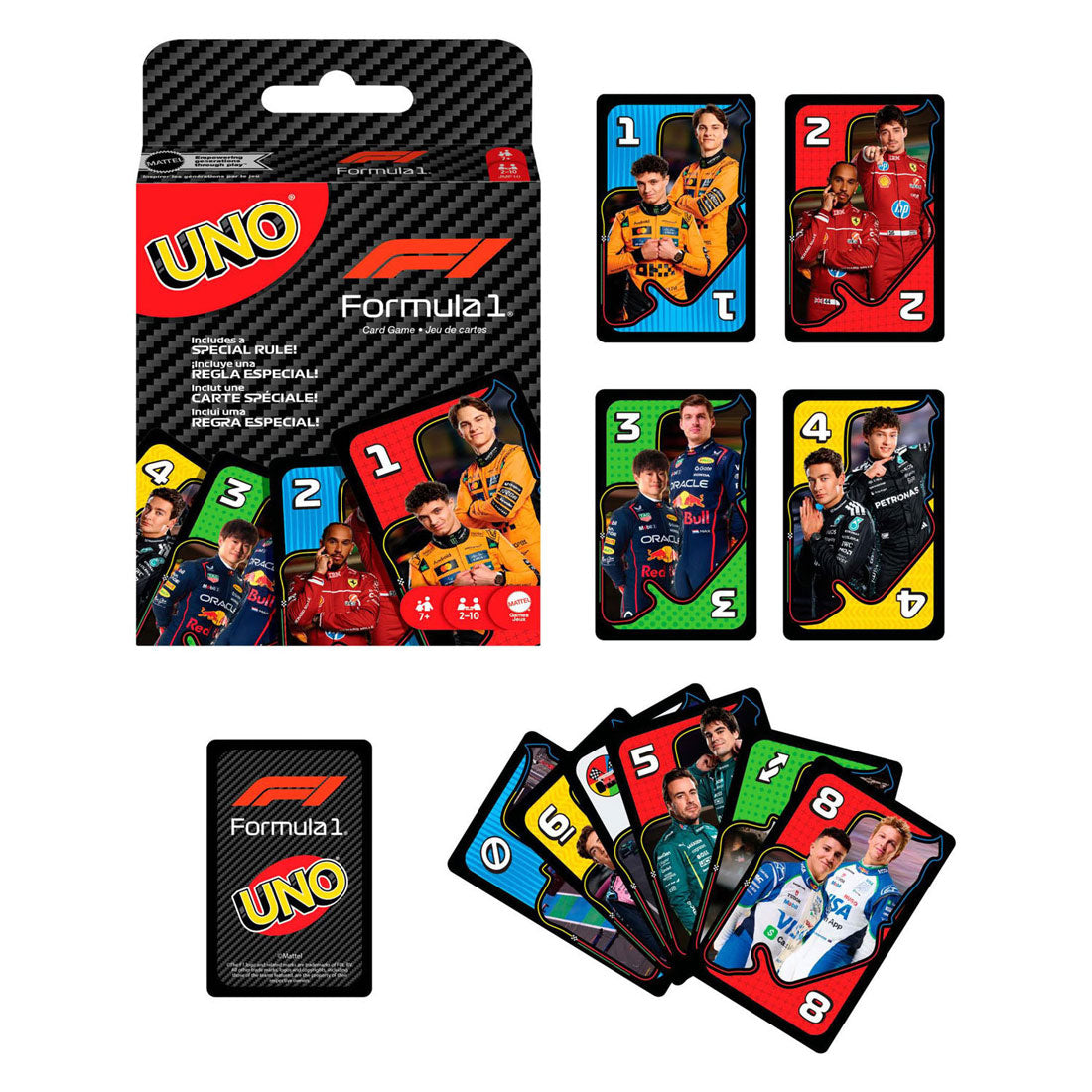 Giochi Mattel uno f1 - gioco di carte