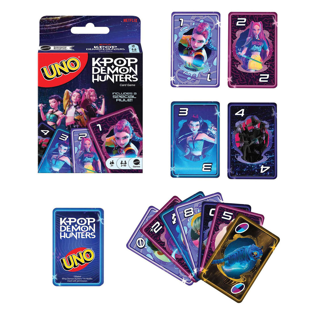 Mattel uno k-pop demon hunters