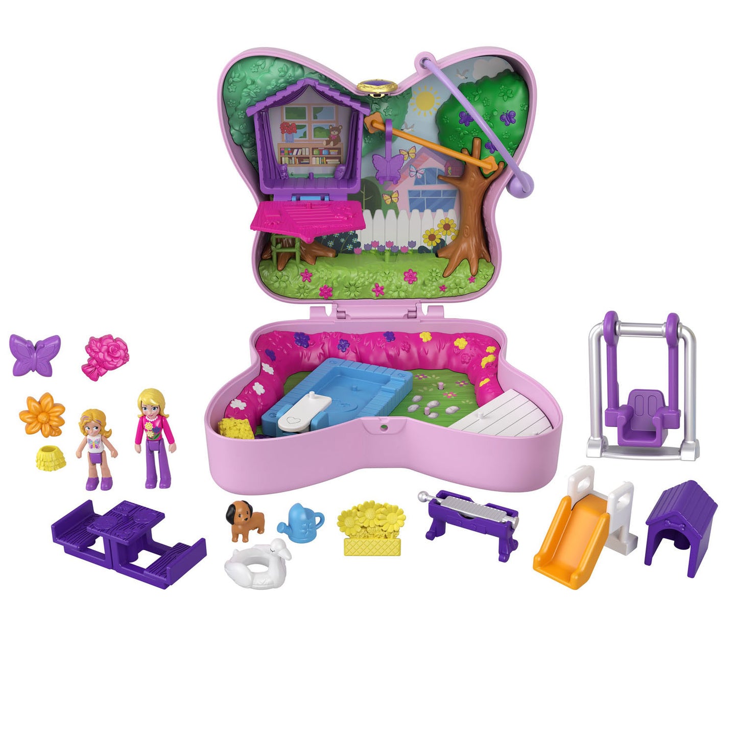 Mattel Polly Pocket Bockil Butterfly Garden Compact
