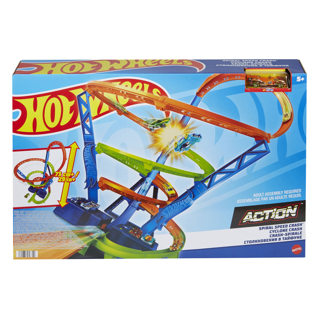 Hot Wheels Action Hyper-velocità Crash Race Track