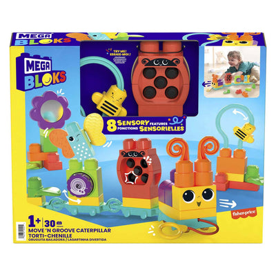 MEGA BLOKS MOVE 'N GROOVE Caterpillar Bouwset, 30dlg.