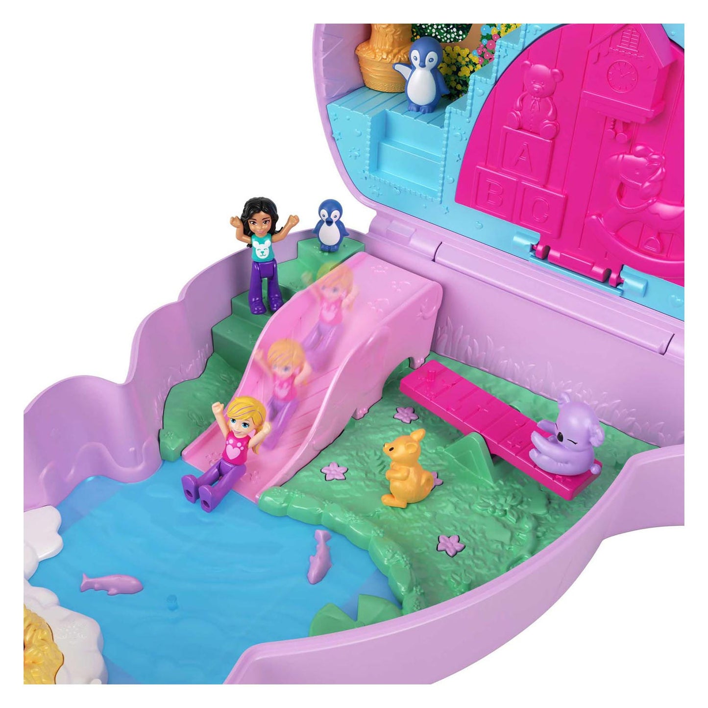 Mattel Polly Pocket Mama e Joey Kangaroo Bag Play Set