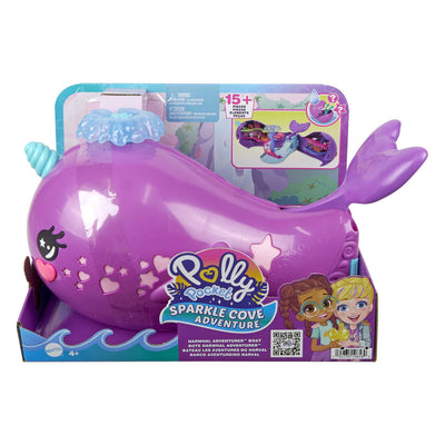 Mattel Polly Pocket Adventure en el Fonkel Cave Narwal Adventure Boot Speelset