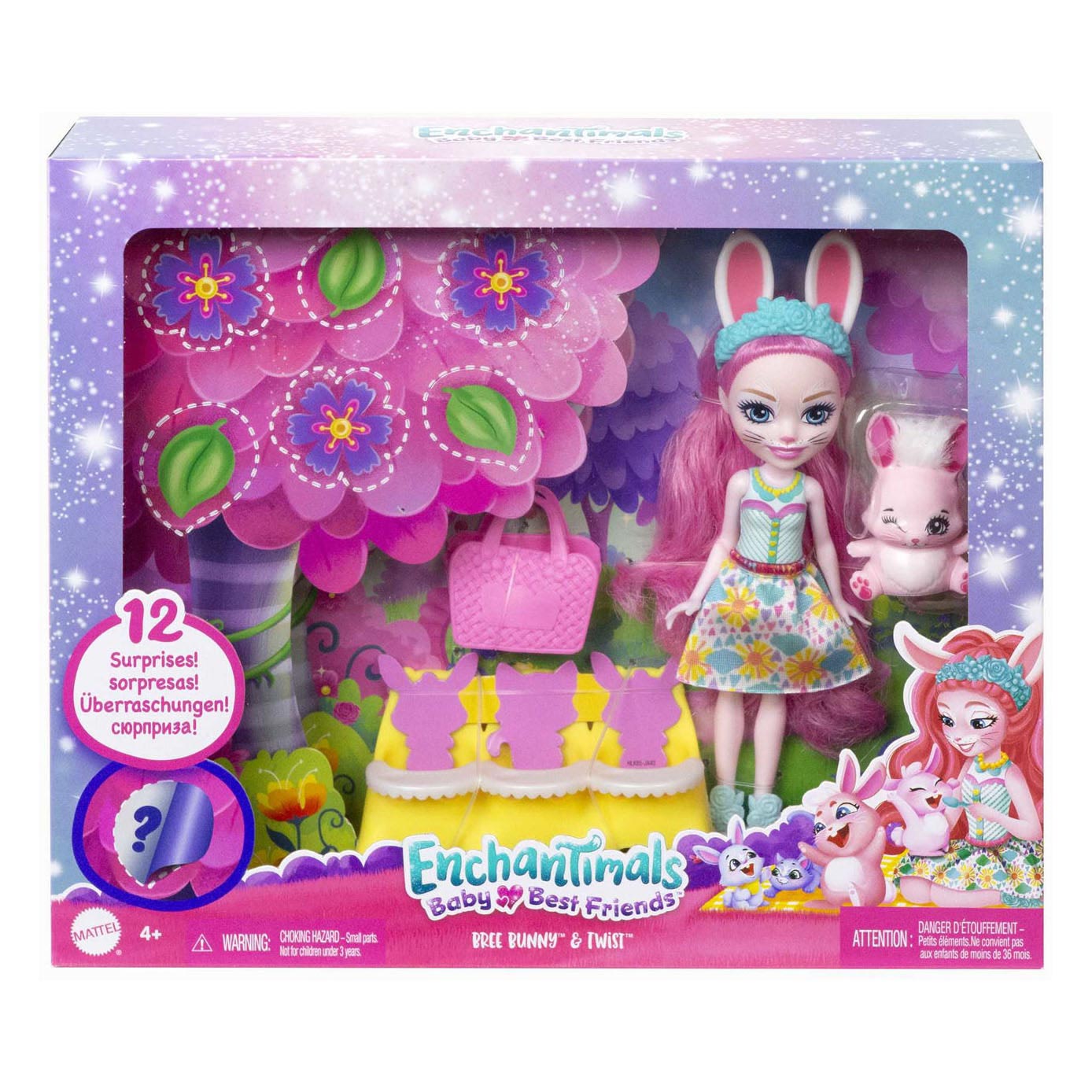 Mattel Enchantimals Baby Best Friends Pop Bree Bnunny en Twist