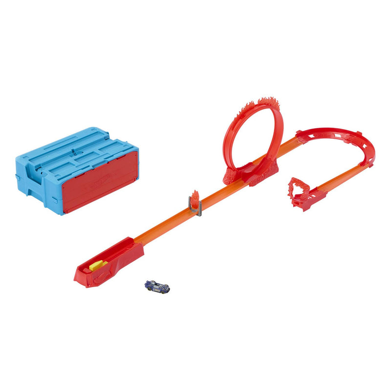 Set di acrobazie Flame Builder per binari Hot Wheels