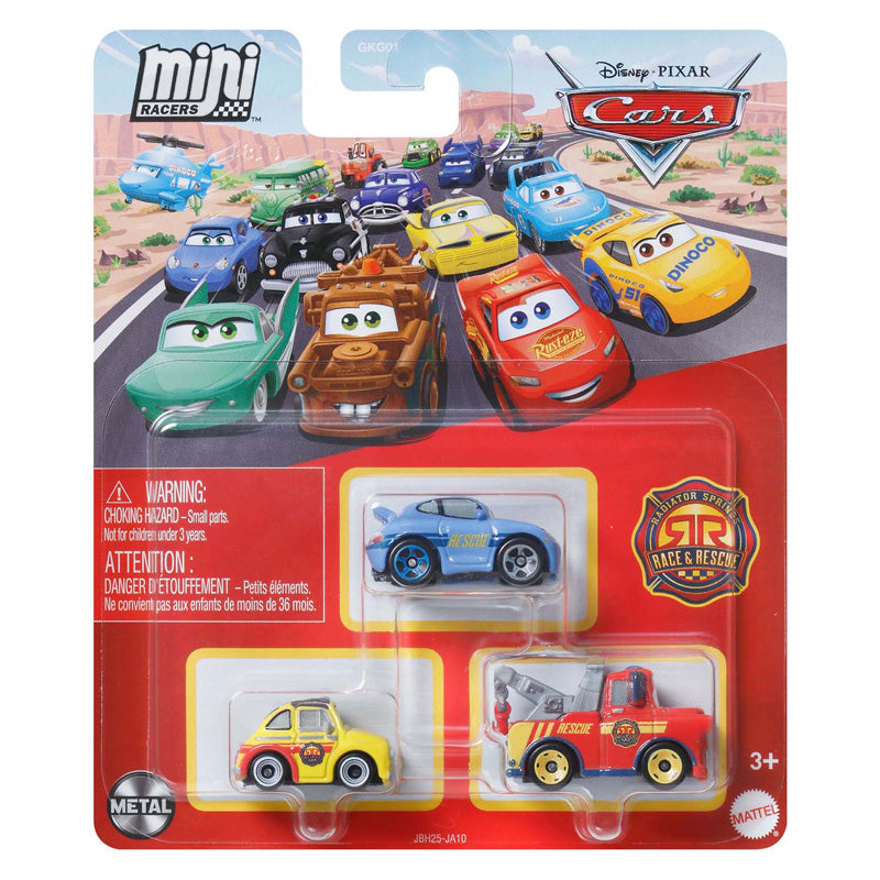 Mini auto da corsa Mattel Disney Pixar Cars, 3 pz.
