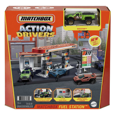 Mattel Matchbox Action Driverse Station Set di stazioni di servizio