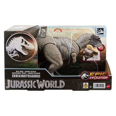 Mattel Jurassic World Wild Roar Ekrixinatosaurus che gioca a figura