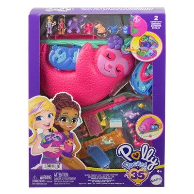 Mattel Polly Pocket Slothing Family 2 in 1 Play set di gioco