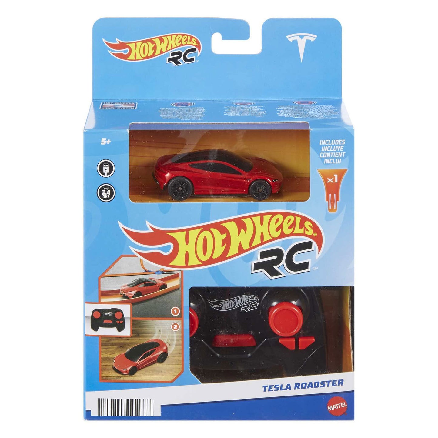 Hot Wheels RC Tesla Roadster Auto diretta