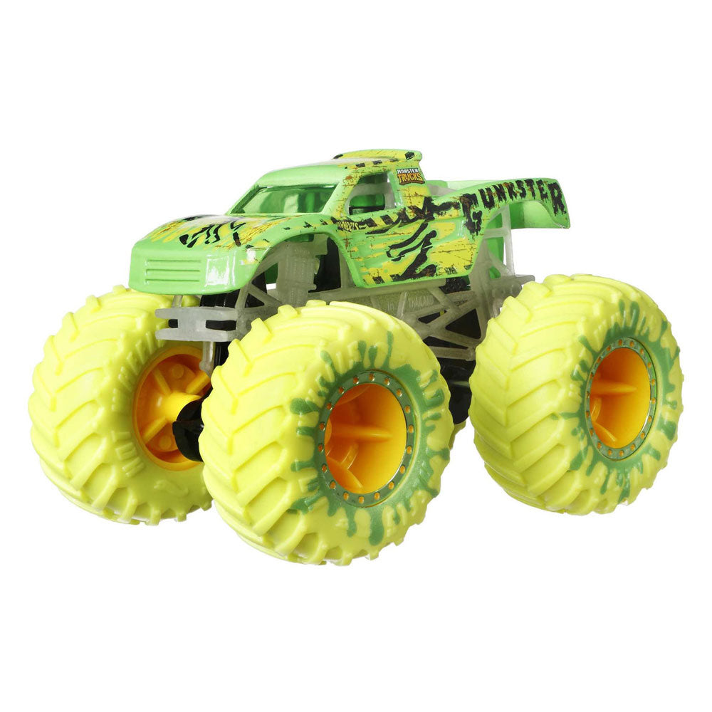 Hot wheels monster trucks gitd bundel set, 10st.