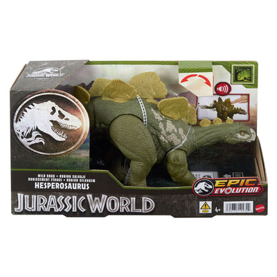 Mattel Jurassic World Hesperosaurus Dinosaurus che gioca a figura