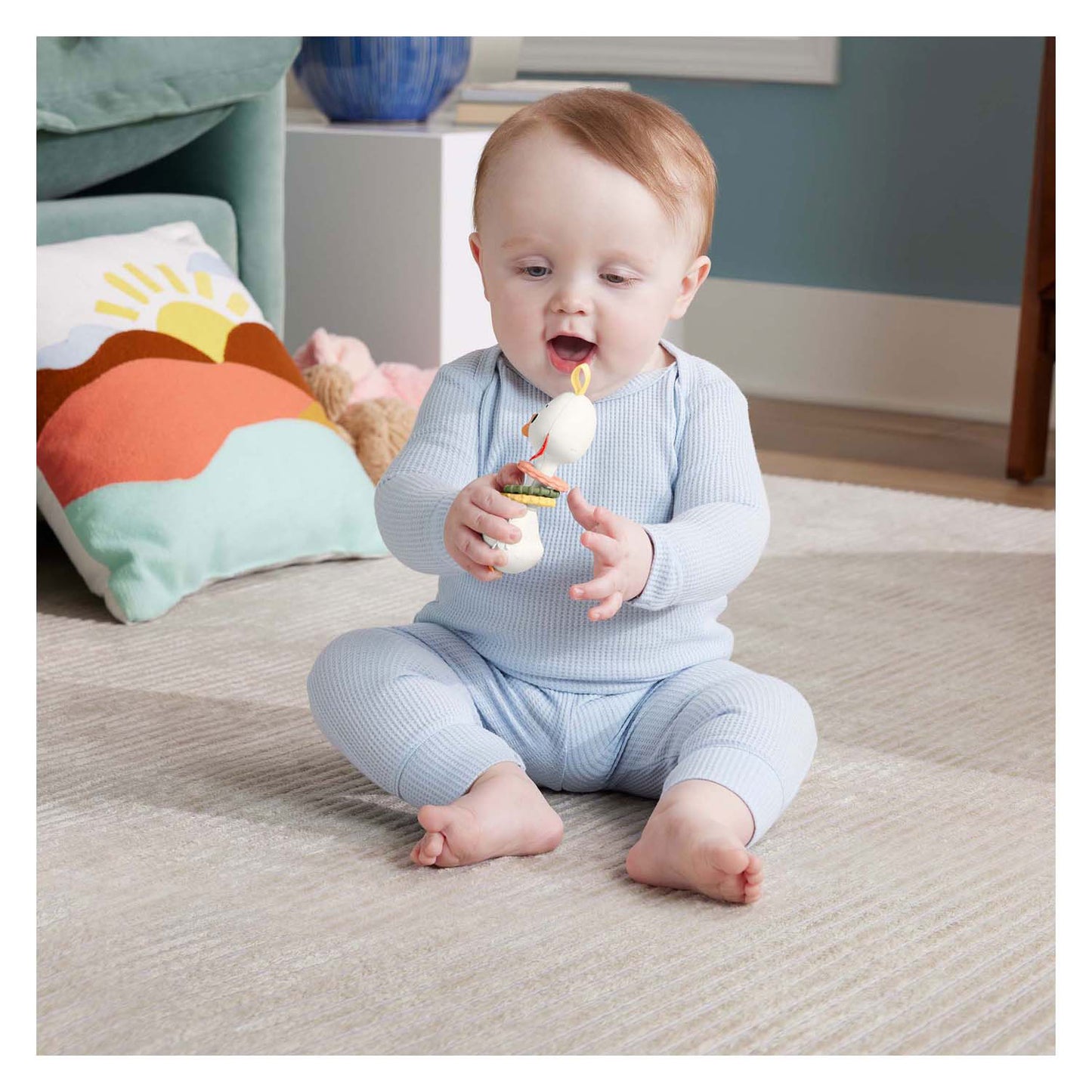 Fisher Price morde l'anatra a sonaglino