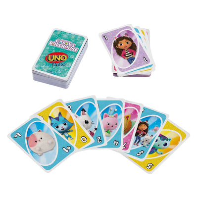 Mattel uno junior dreamworks gabbys gioco di carte per la casa delle bambole
