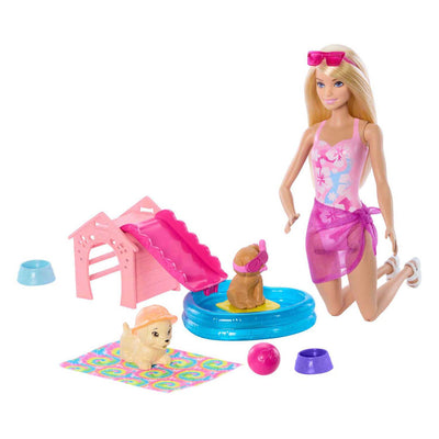 Festa in piscina per cuccioli della famiglia Barbie