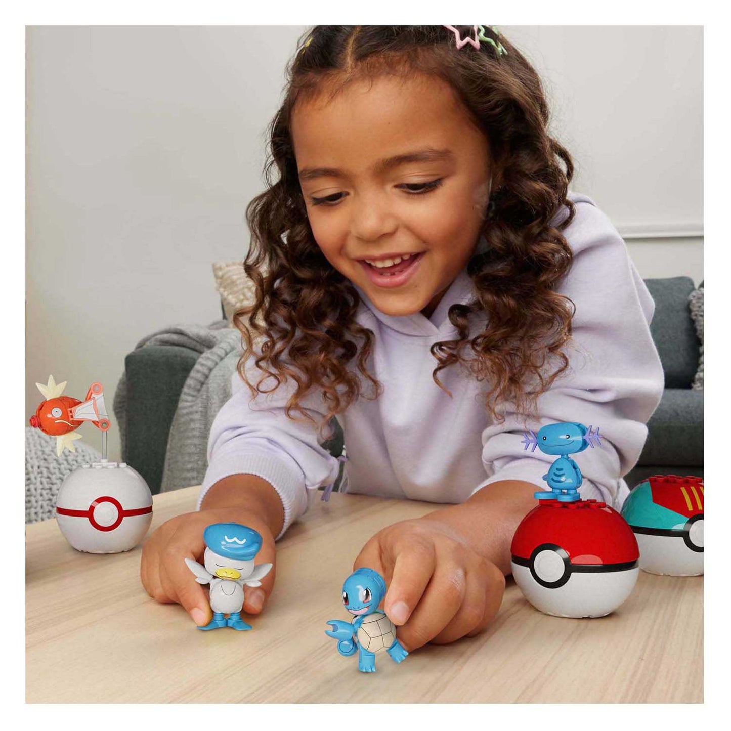Set da costruzione Pokémon Mega Bloks Mega Costrutto: Magikarp, Shellder e Quaxly