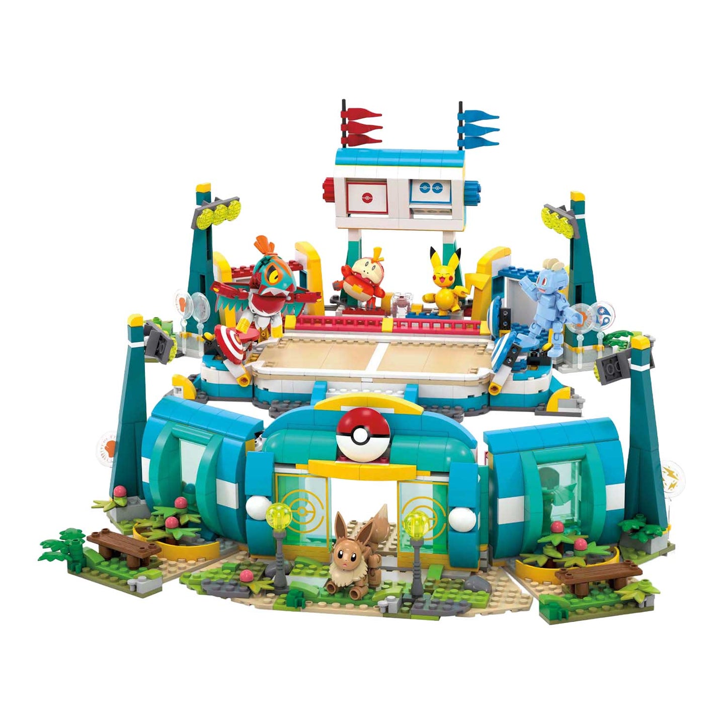 Set da costruzione Pokémon Mattel Mega Construct - Stadio di allenamento