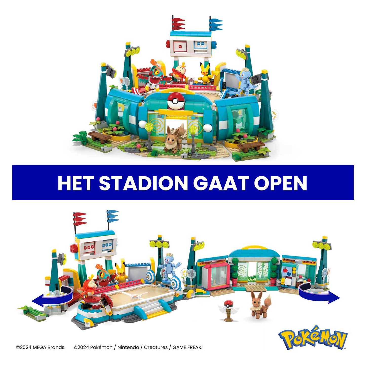Set da costruzione Pokémon Mattel Mega Construct - Stadio di allenamento