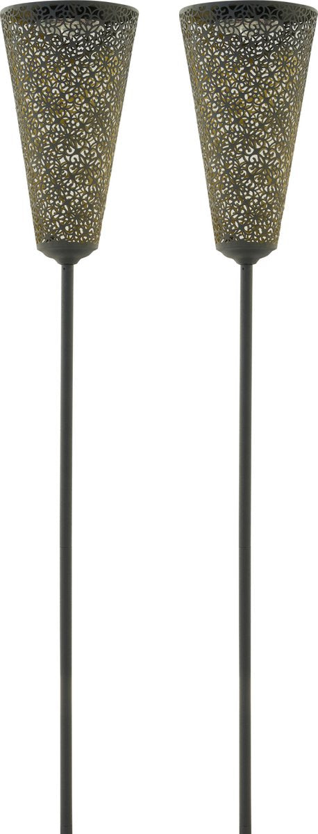 Luxform - 2x Torcia solare da giardino - Leeds - LED - alimentata da energia solare - set da 2 pezzi