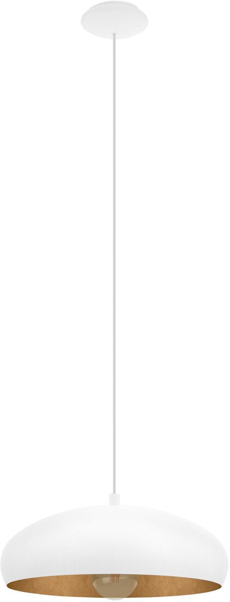 Eglo mogano 1 hanglamp - e27 - ø 40 cm - wit koper