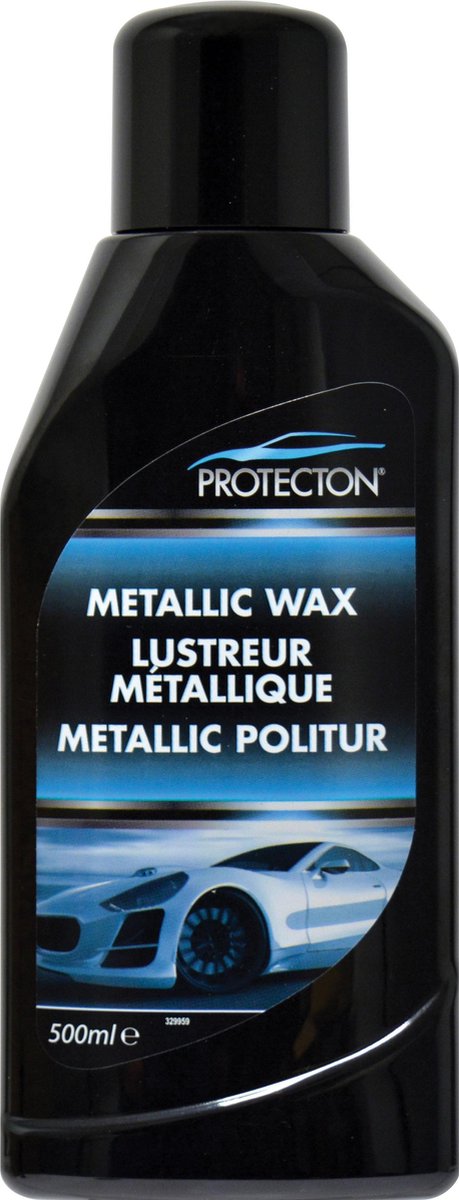 Protecton metallic wax – geeft langdurige bescherming – voor alle soorten metallic lak – voor auto, caravan, camper, motor of boot - vernieuwt de glans - versterkt de kleur - 500ml