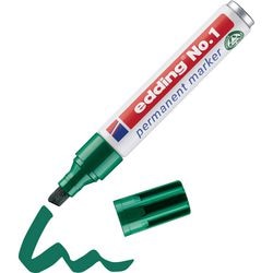 Edding con pennarello indelebile n. 1 punta a scalpello verde da 1-5 mm