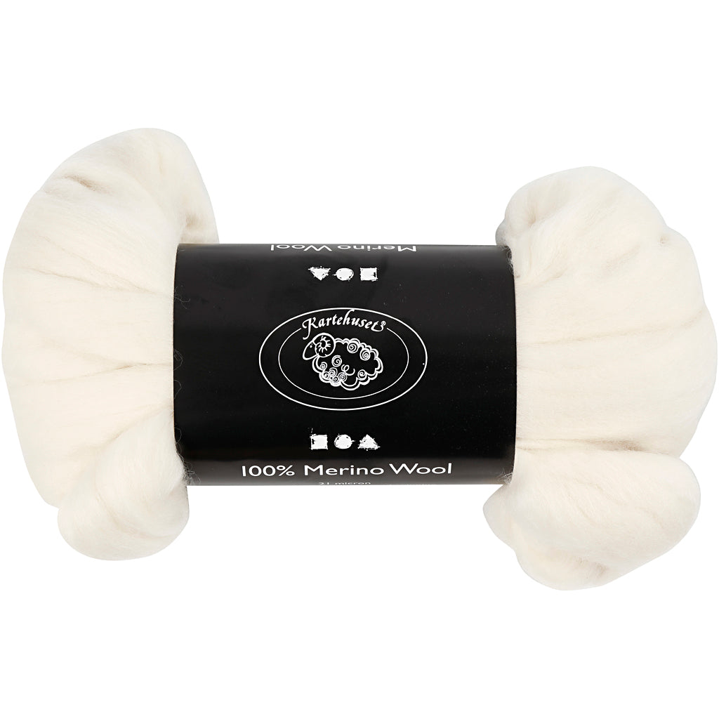 Creativ company merino wool, thickness 21 my, off-white, 100 gr 1 box