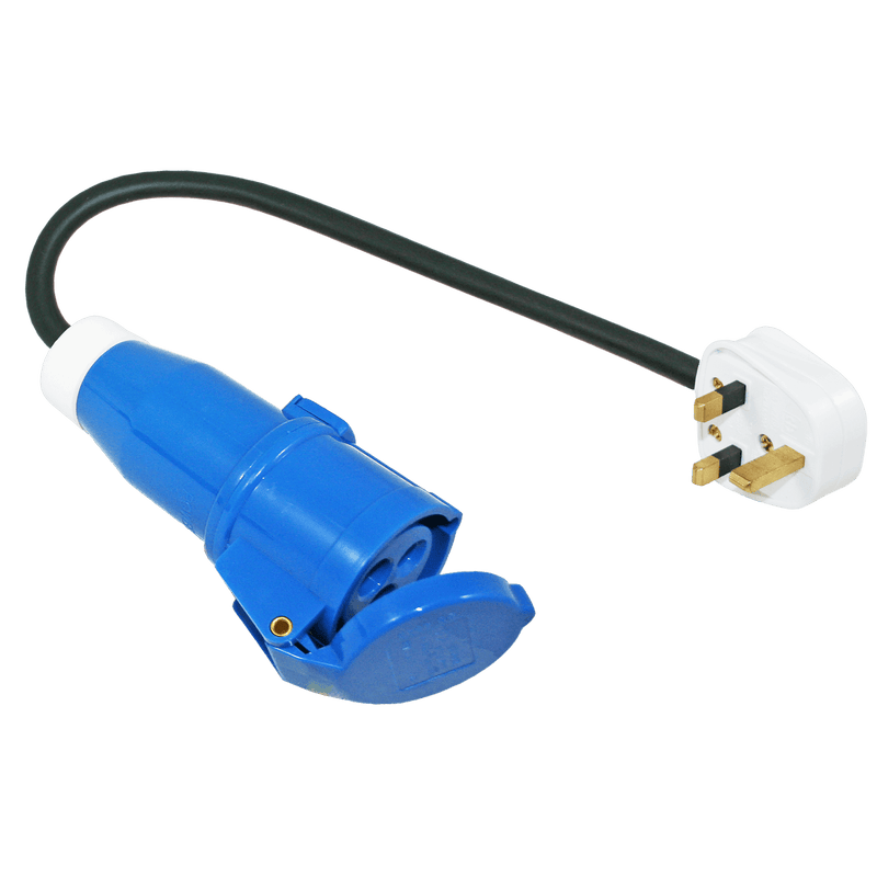 Cable adaptador de enchufe inglés a contra enchufe CEE
