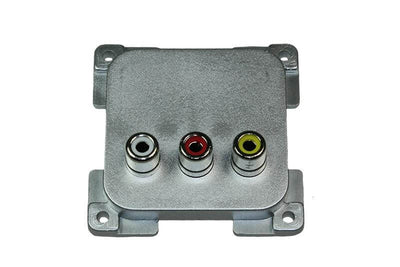 Toma de vídeo y audio C-line plateada