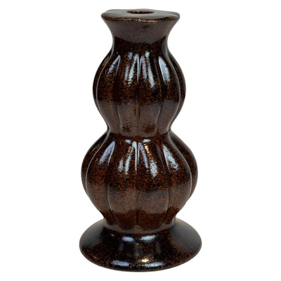 Mansion atmosphere candlestick brown ã˜7.7x15.5cm