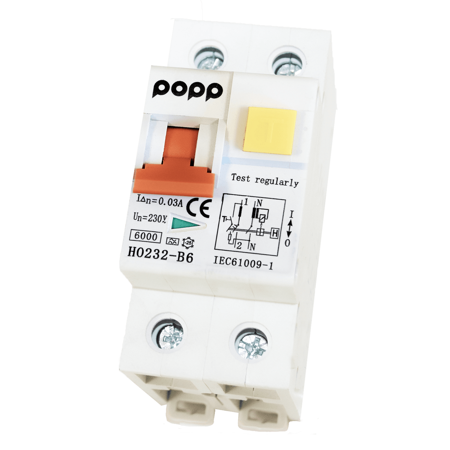 Combi earth leakage circuit breaker 30ma b6a type a