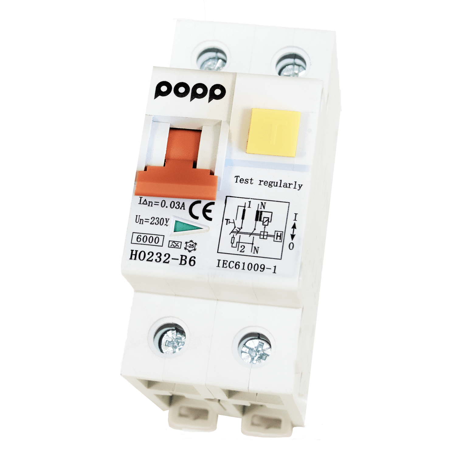 Combi earth leakage circuit breaker 30ma b6a type a