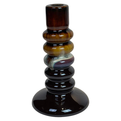 Mansion atmosphere candlestick then brown ã˜10.7x18.5cm