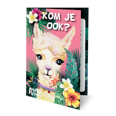 Invitaciones animal planet alpaca, 6 uds.