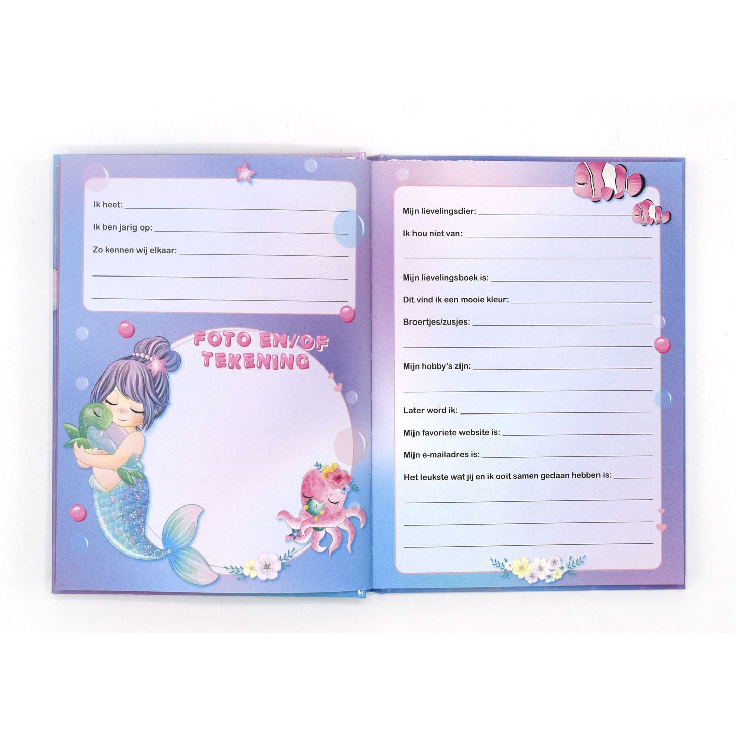 Libro de imágenes de las amigas de las sirenas.
