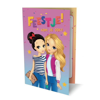 Best friends invitations, 6pcs.