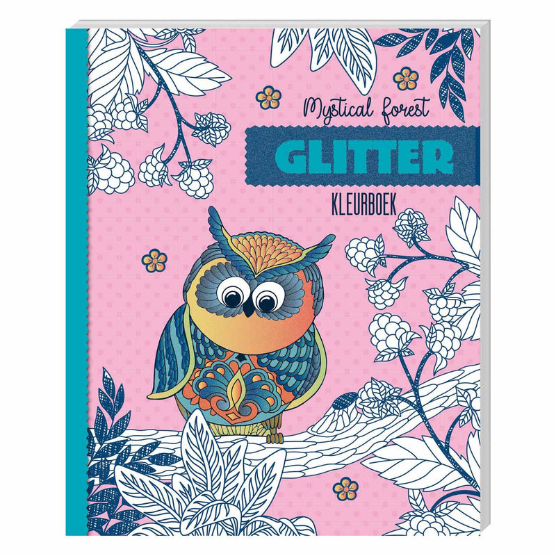 Libro da colorare glitter della foresta mistica 60 pagine