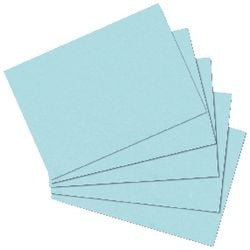 Schede Abi herlitz a5 175 gsm blu vergini 100 pezzi