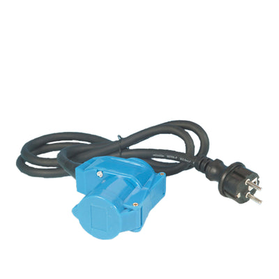 Cavo adattatore 1,5 metri 3x 2,5mm² con spina Schuko e raccordo angolato - confezionato