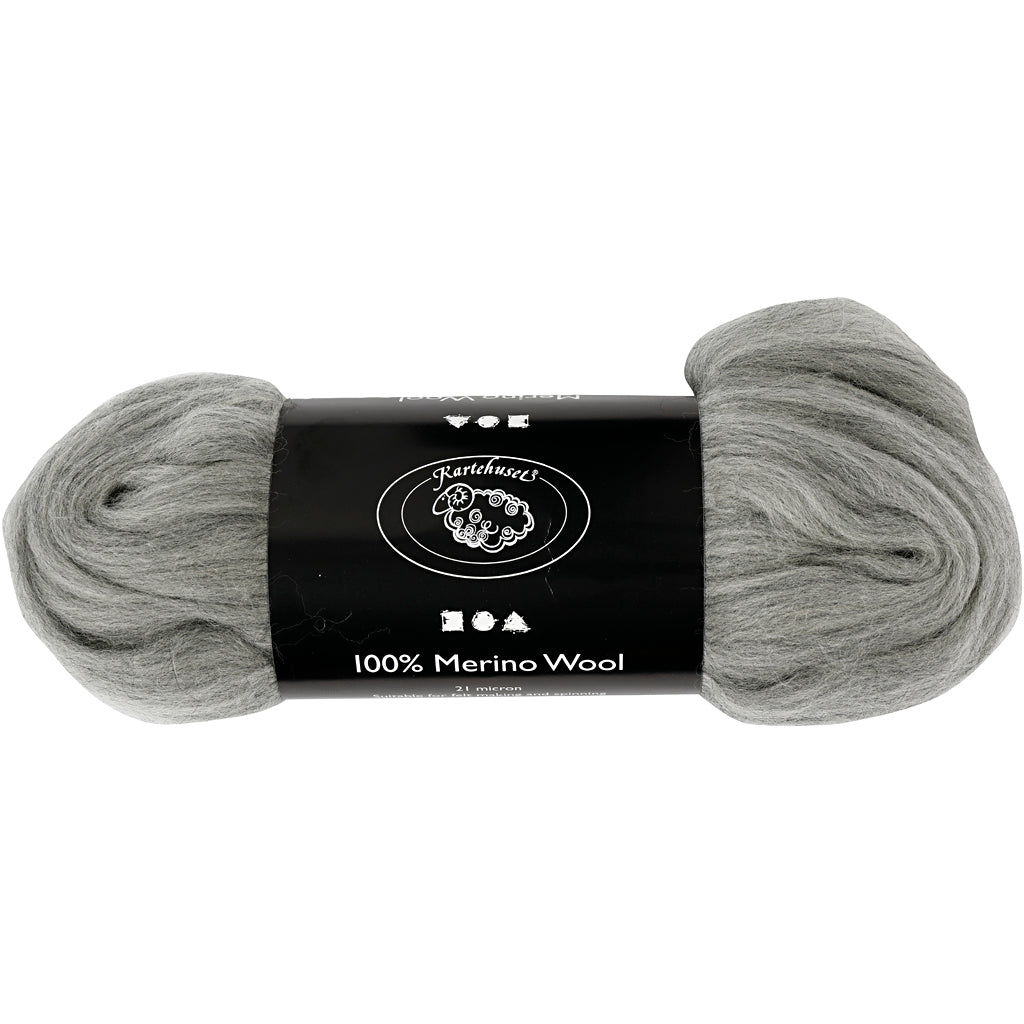Lana merino Creative Company, spessore 21 my, grigia, 100 gr 1 scatola