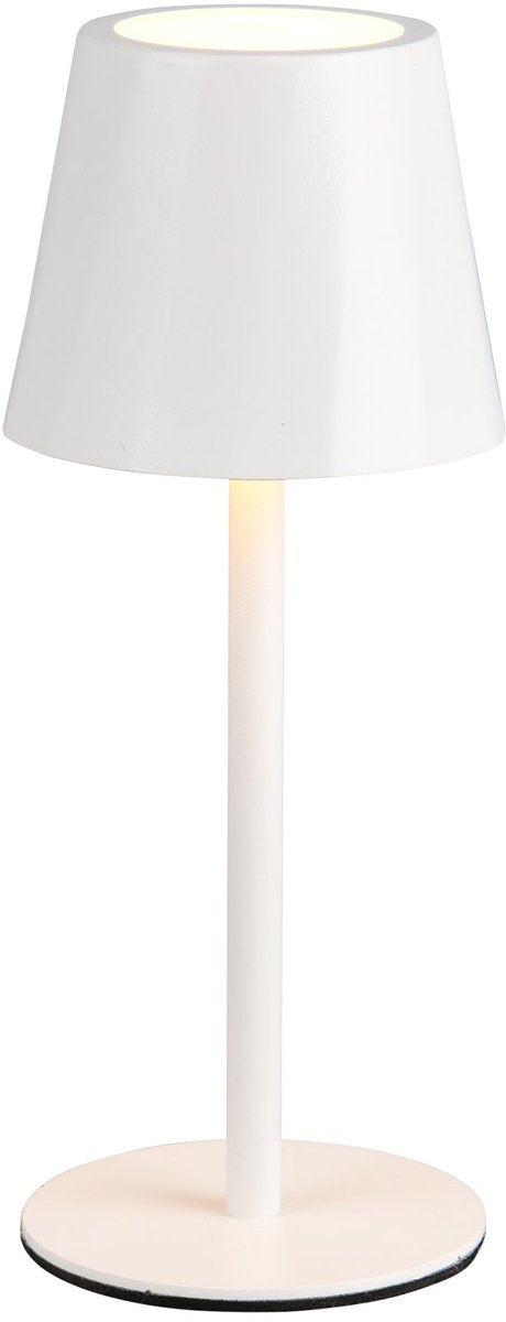 Rl vive tu luz realidad diaz - lámpara de mesa - blanco mate - incl. 1x SMD 1,6 W - táctil de 4 pasos - color de luz continuamente ajustable - conexión USB - recargable - inalámbrico