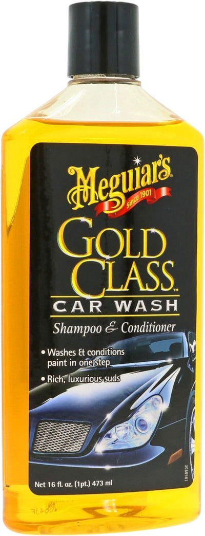 Meguiar's Meguiar's Gold Class Car Wash Shampoo Balsamo - 473ml - Shampoo per Auto di Lusso - Pulizia Profonda e Lucida
