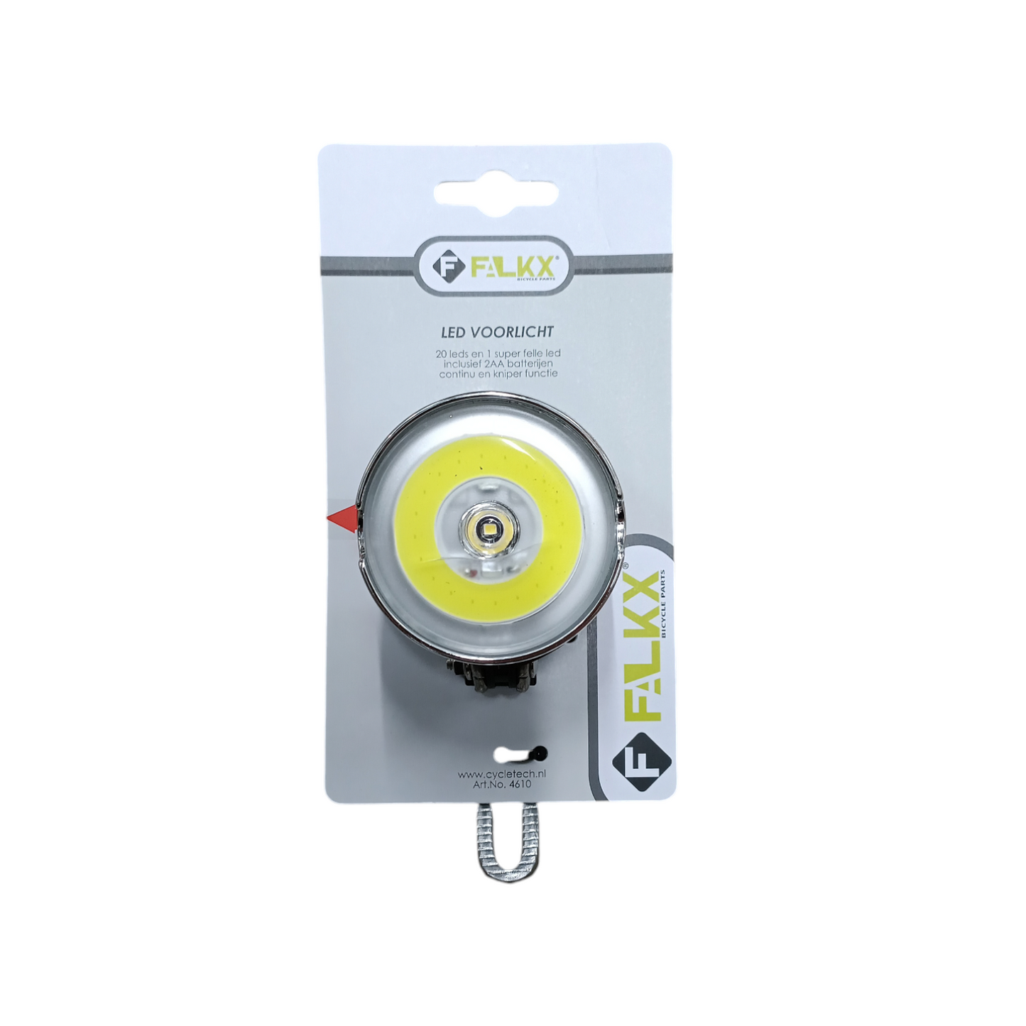 FALKX Faro LED. 20 LED piccoli e 1 LED super luminoso, batterie incluse (confezione pendente)