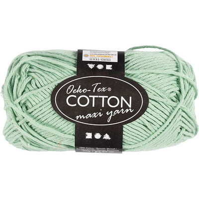 Creativ company katoengaren afm 8 8 l: 80-85 m mint groen - 50gr.