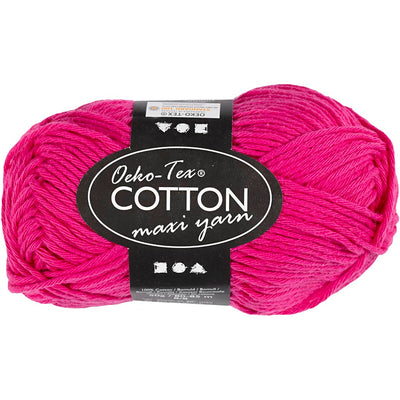 Filato di cotone Creativ Company, taglia 8 8, l: 80-85 m, rosa, 50 g 1 gomitolo