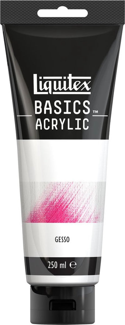 Liquitex 8870305 basics gesso tubo da 250 ml – primer acrilico macinato | per pittura acrilica tecnica mista